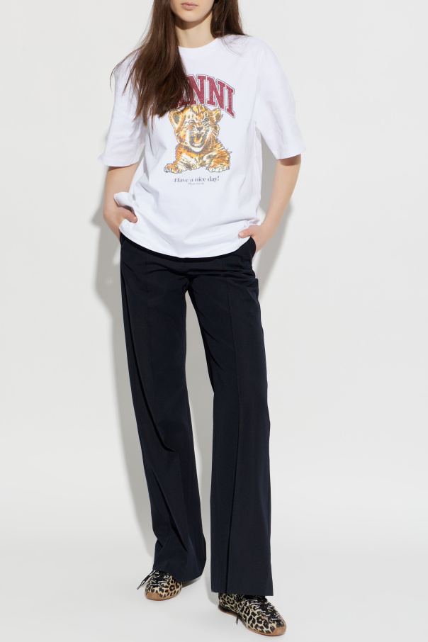 A.P.C. Pantalones de pinzas con pierna ancha