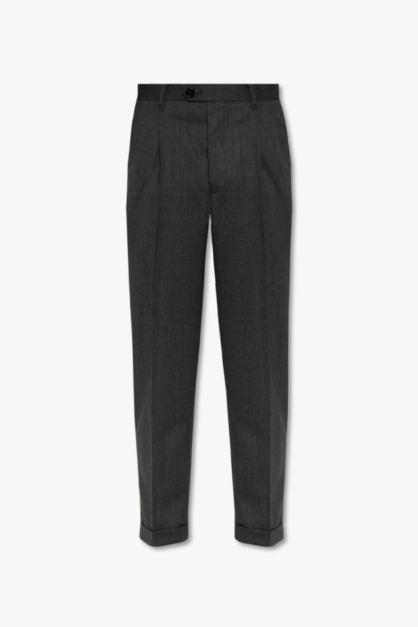 AllSaints ‘Conley’ pleat-front enduit trousers