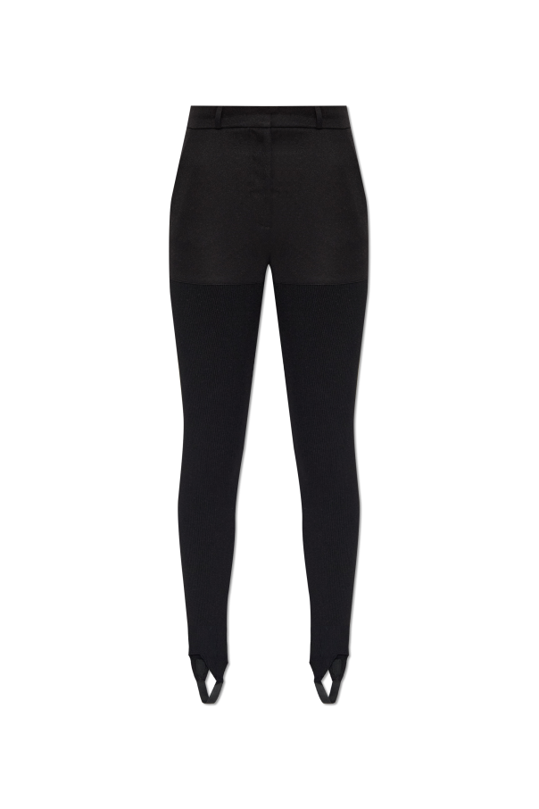 Trousers with elastic foot strap od Coperni