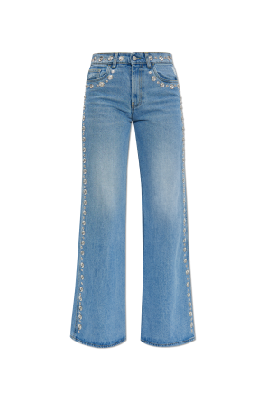 Jeans with appliqués