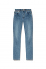 prada slim fit washed cotton trousers item