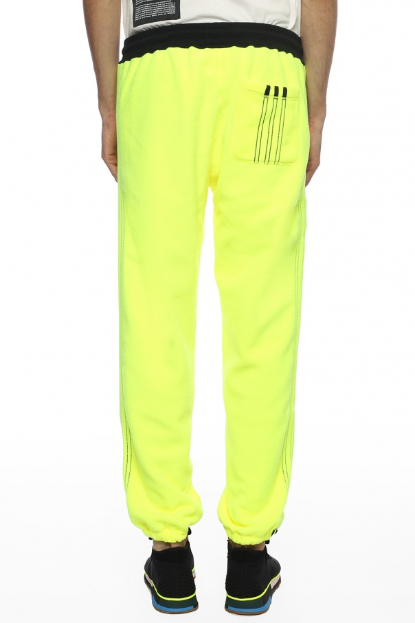 neon yellow adidas pants