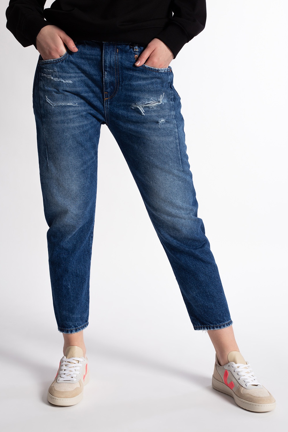 levering Institut veteran IetpShops - Diesel 'D - Women's Clothing | Fayza' jeans with raw edge |  wrap tie dress Blau