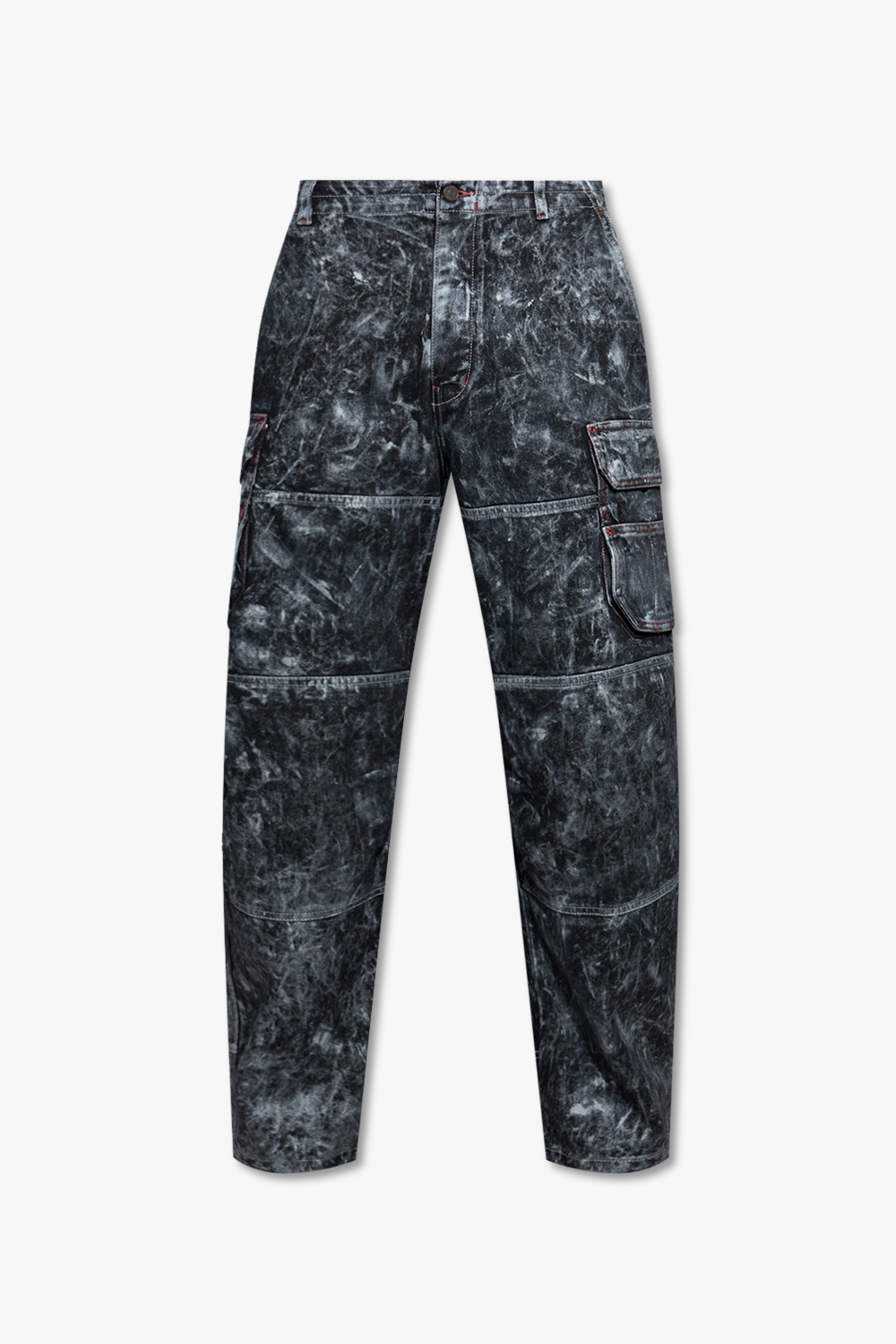 Farm Rio EMBROIDERED PANTS - Relaxed fit jeans - denim blue/multi
