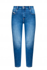 Only Erica Svarta slim jeans med raka ben