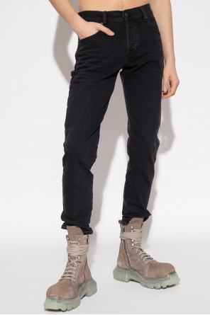Black 'D - Yennox' tapered leg jeans Diesel - Moschino logo trim