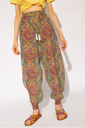 Etro Silk trousers with paisley pattern