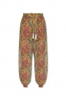 Etro Silk trousers cropped with paisley pattern