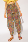 Etro Silk trousers cropped with paisley pattern