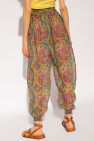 Etro Silk trousers cropped with paisley pattern