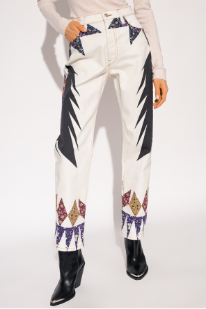 Etro Jeans with patterned inserts