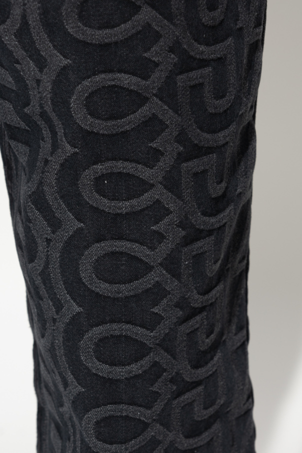 Marc Jacobs Monogram-Print Straight-Leg Jeans