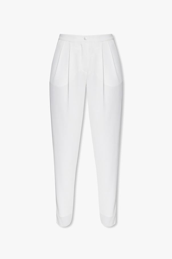 Emporio Armani cotton Spodnie o specjalnej fakturze