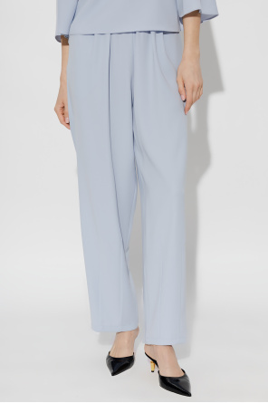 Emporio Armani Relaxed-fitting Ruched trousers