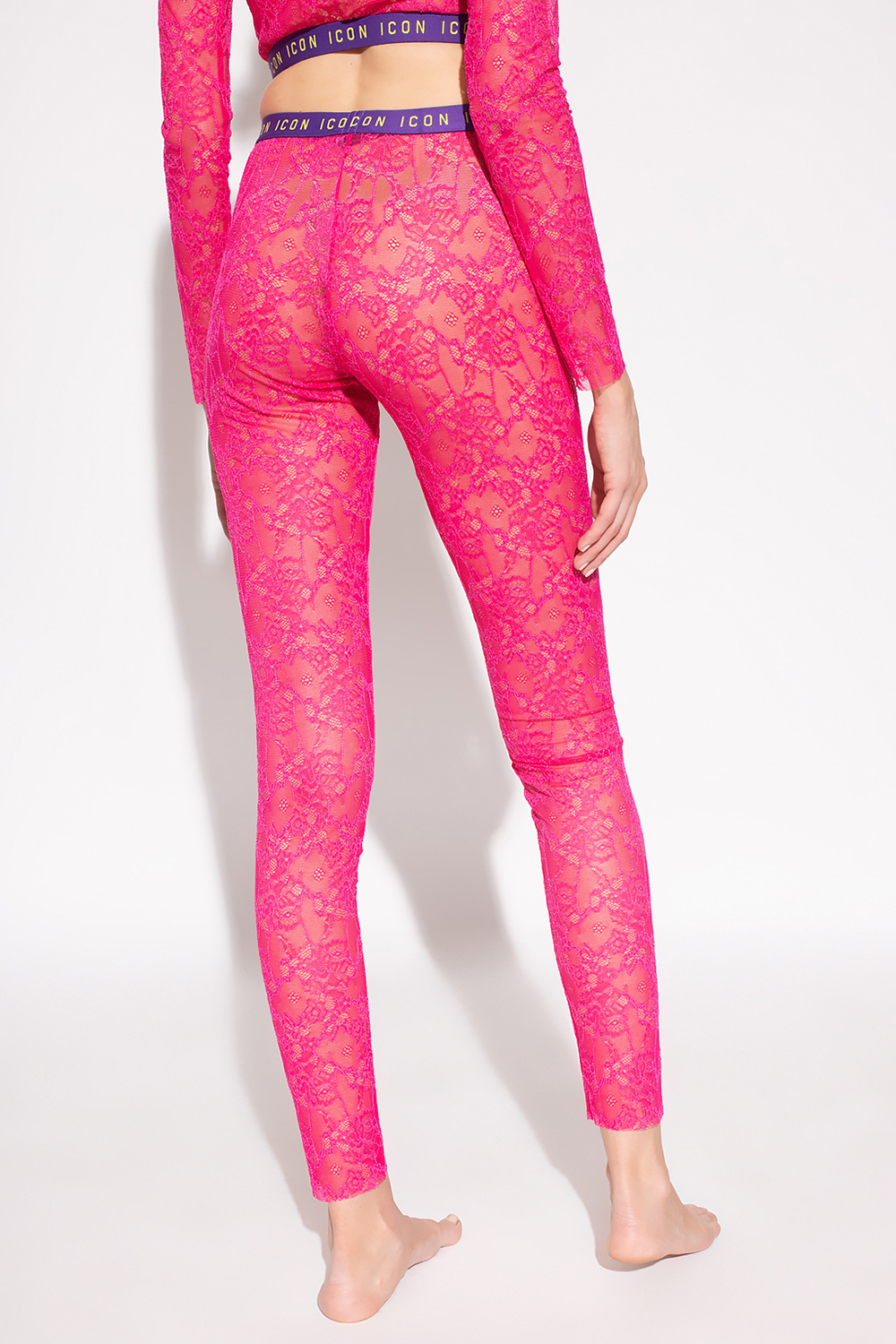 Gucci Pink Lace Tights