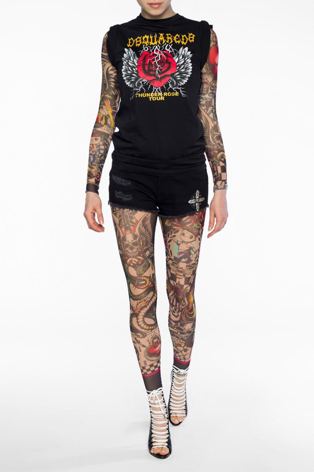 dsquared tattoo leggings