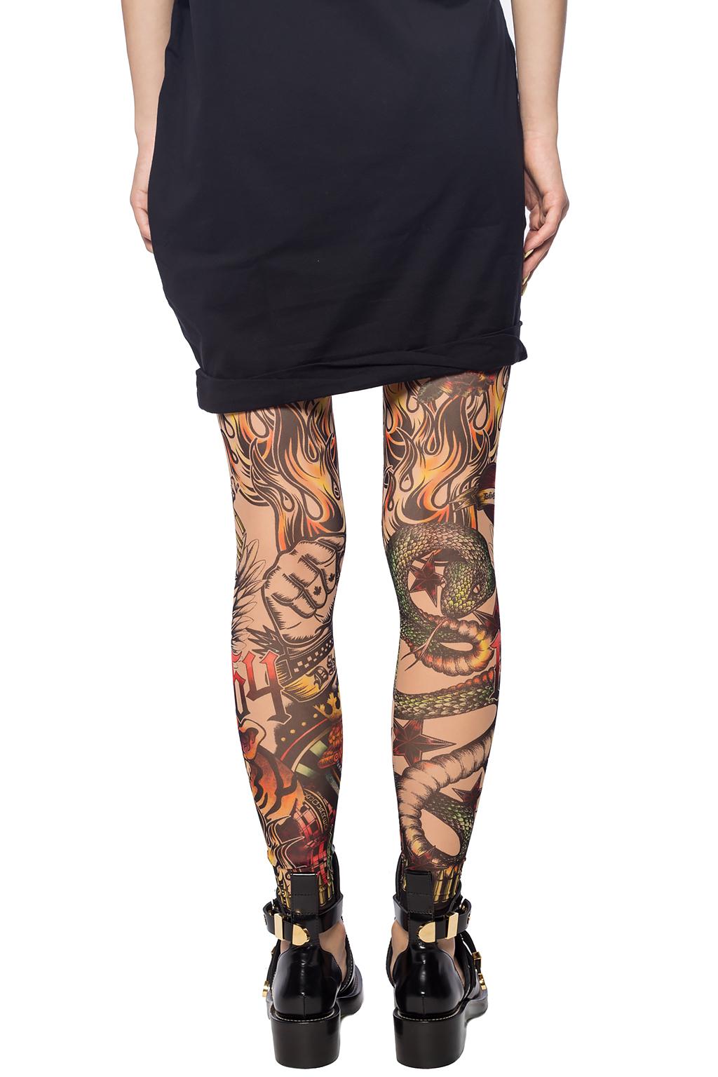 Dsquared2 Leggings with a tattoo motif | Women's Clothing | Vitkac