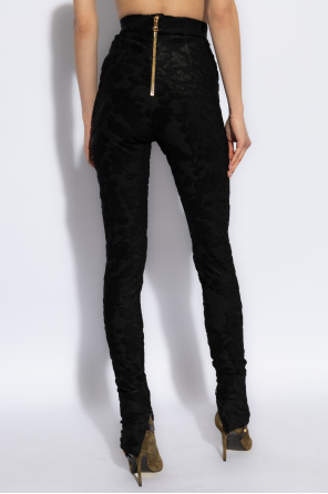 Balmain Leggings with concealed zips at the hems