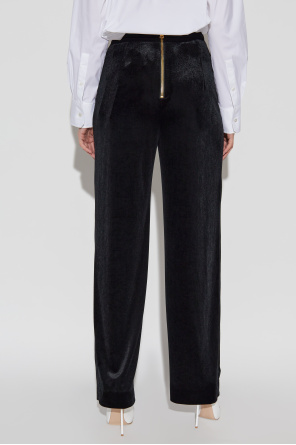 Balmain Velvet trousers with front darts