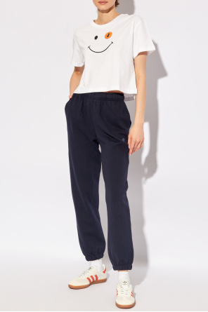 ‘jiya’ sweatpants od Polo Ralph Lauren oxford shirt in red and white stripe