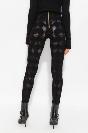 balmain track Leggings with decorative buttons