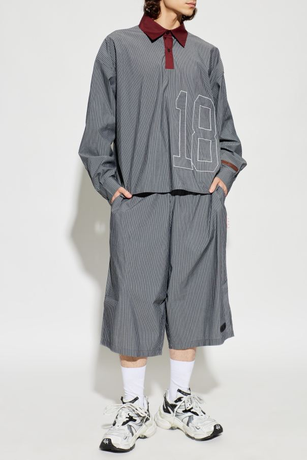 PDF Pantalones cortos con estampado de rayas