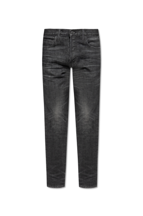 Jeans with tapered legs
