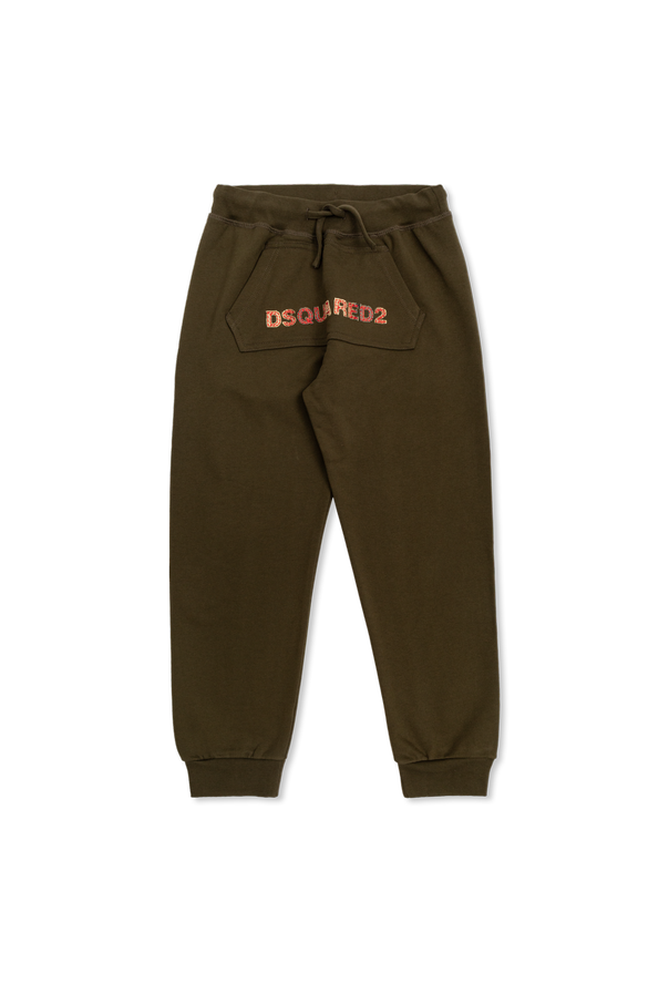 Trousers with embroidered logo od Dsquared2 Kids