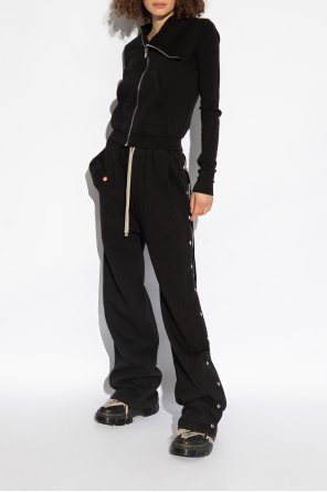 ‘pusher’ sweatpants od rib-knit henley T-shirt Grau