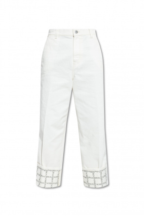 opening ceremony pinstriped cuffed tailored trousers item