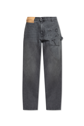 Jeans with embroidered logo