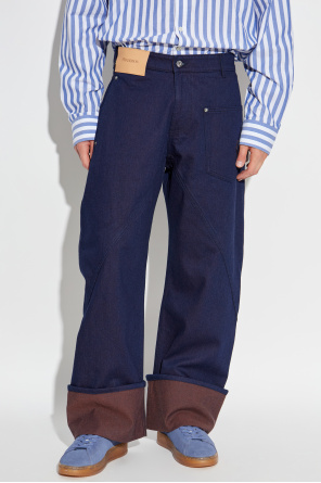 JW Anderson Jeansy z zawijanymi nogawkami