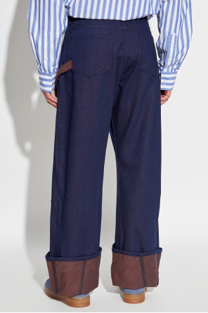 JW Anderson Jeansy z zawijanymi nogawkami