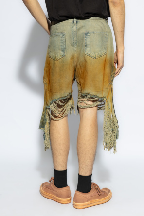 Bianca Asymmetric Dress ‘Geth Cutoffs’ denim shorts