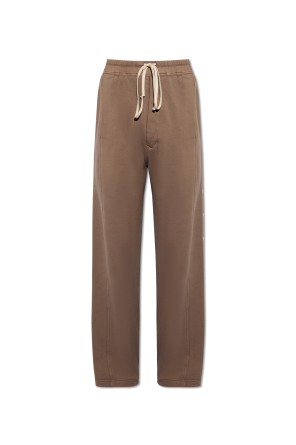 ‘punisher’ sweatpants od rib-knit henley T-shirt Grau