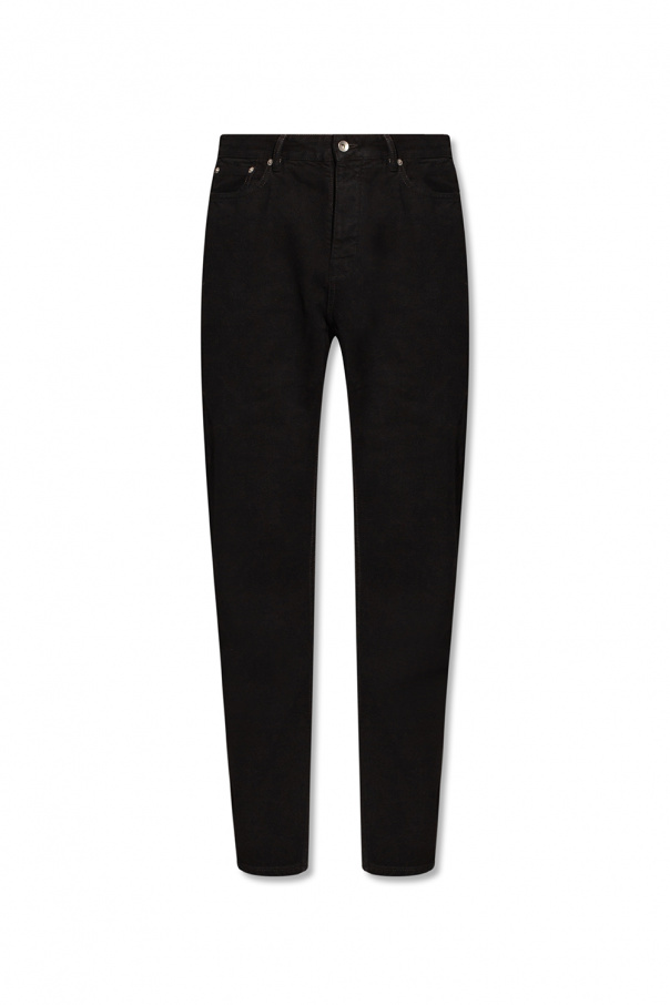 SANDRO stripe-print V-neck midi dress Neutrals Jeans med lige ben til Kvinder R13