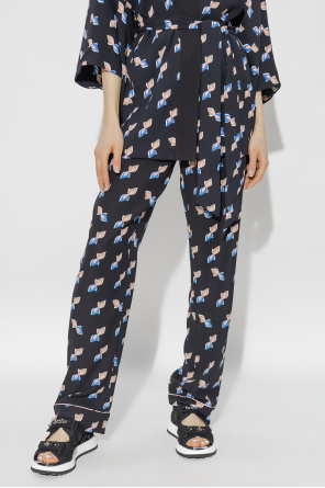 Diane Von Furstenberg ‘Veronica’ patterned smock trousers