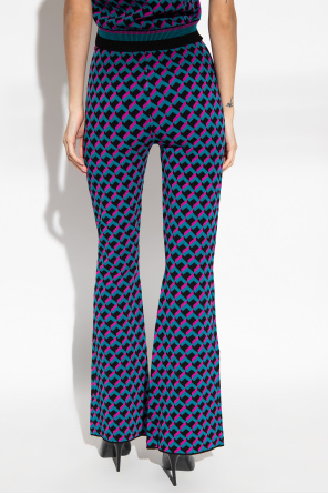 xl men Cream mats storage caps Shorts ‘Hatti’ trousers with geometrical pattern