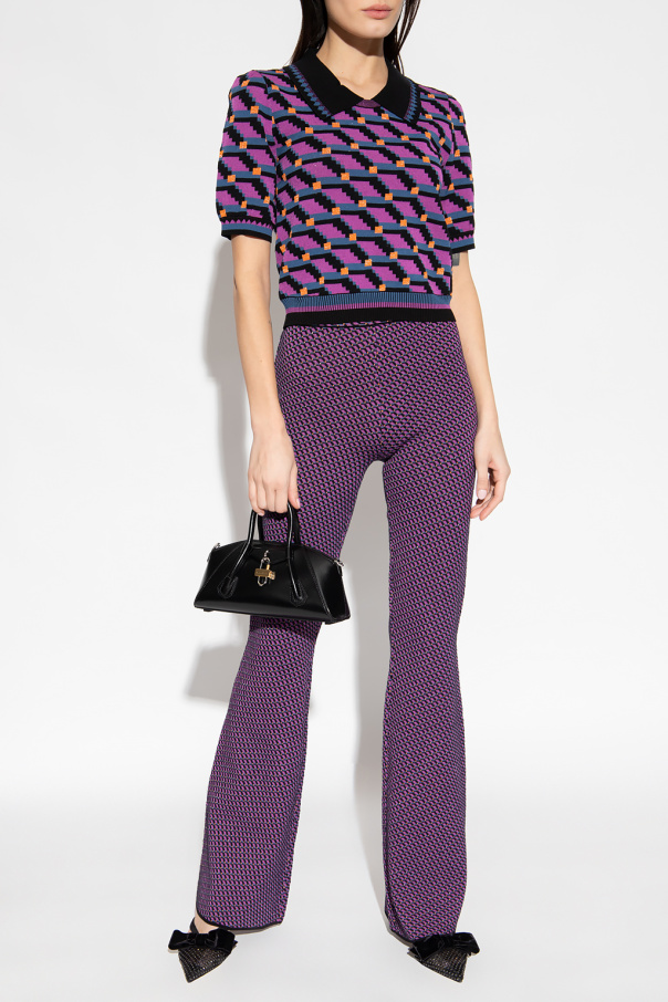 Diane Von Furstenberg Wzorzyste spodnie ‘Ashdon’