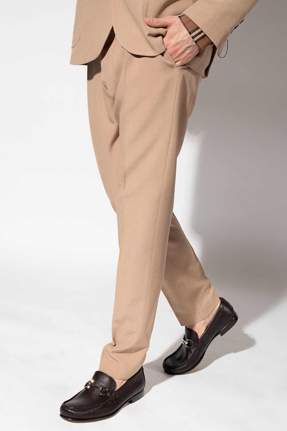 Ami Alexandre Mattiussi Wool pleat-front trousers