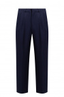 Ami Alexandre Mattiussi NAVY BLUE Pleat-front trousers