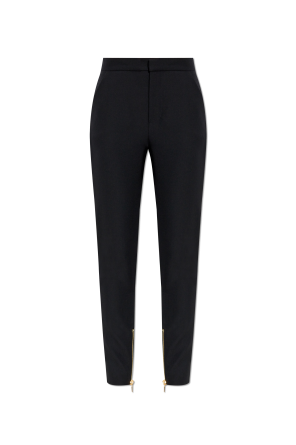 Trousers with zippers at the legs