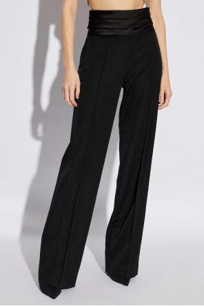 Balmain Wool trousers with stitching on the legs