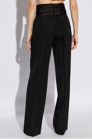 Balmain Wool trousers with stitching on the legs