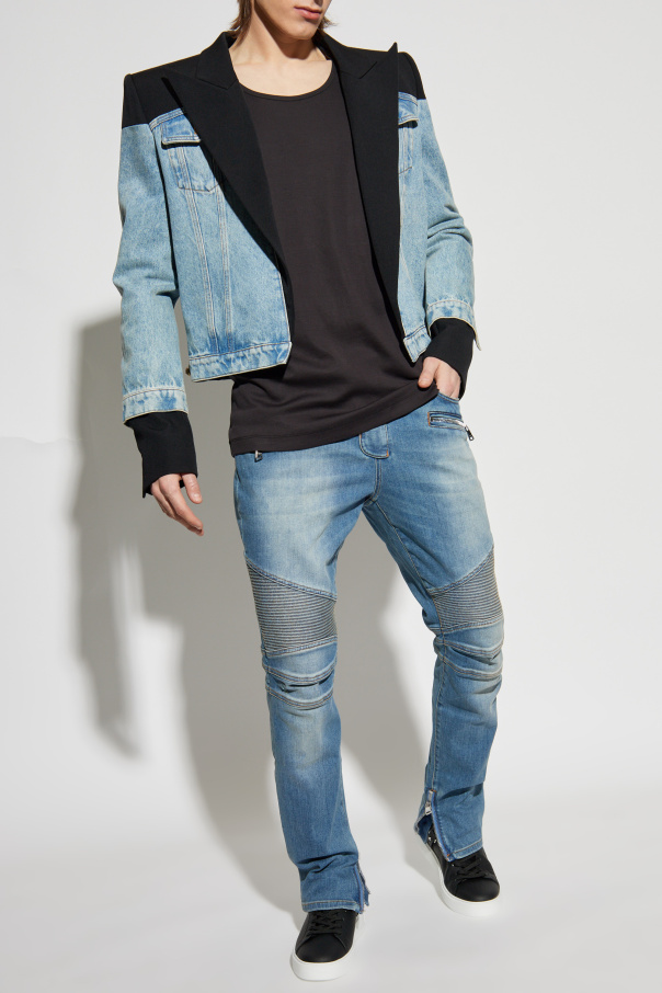 Balmain Jeans with sewn-in zippers in the legs