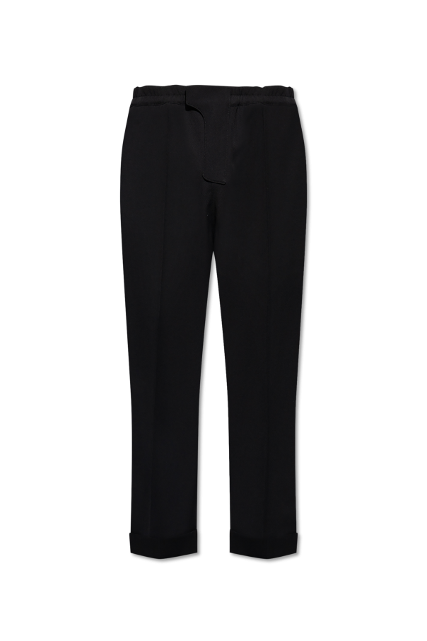 Balmain Wool trousers with stitching on the legs