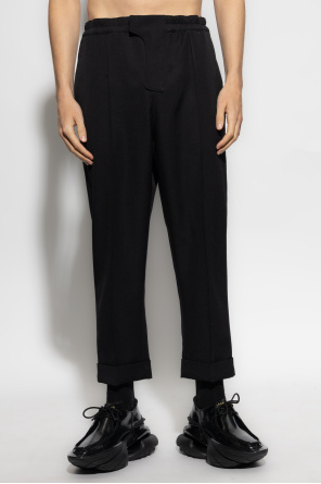 Balmain Wool trousers with stitching on the legs