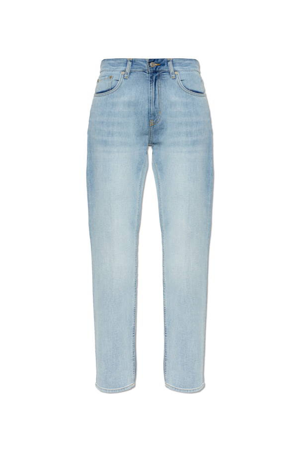 Jeans with a logo-shaped appliqué od Emporio Armani