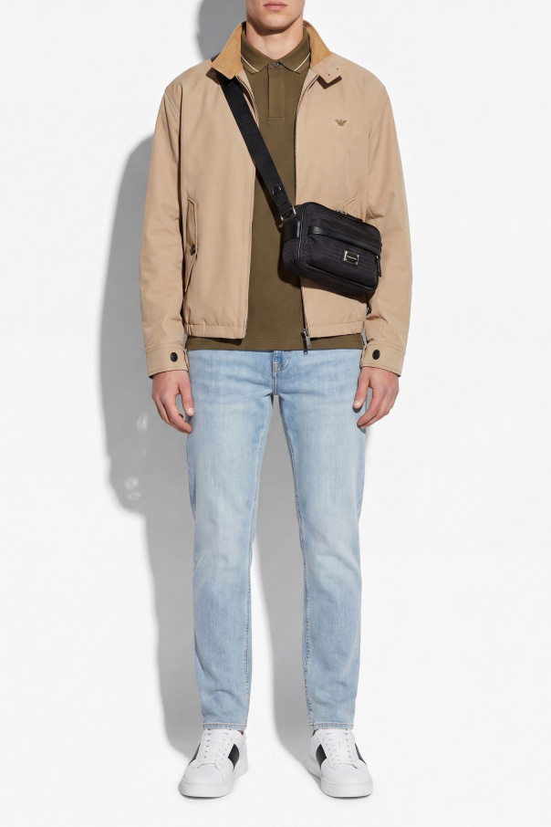 Emporio Armani Jeansy z aplikacją w kształcie logo