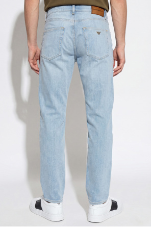 Emporio Armani Jeansy z aplikacją w kształcie logo